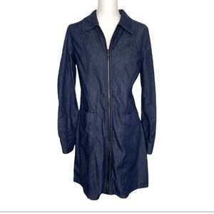 7 For All Mankind Denim Zip Front Shirtdress | Dress | Medium